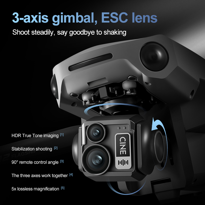8K 3 Axis Gimbal Brushless 7.2 - Drone Camera Lens 评论和价格