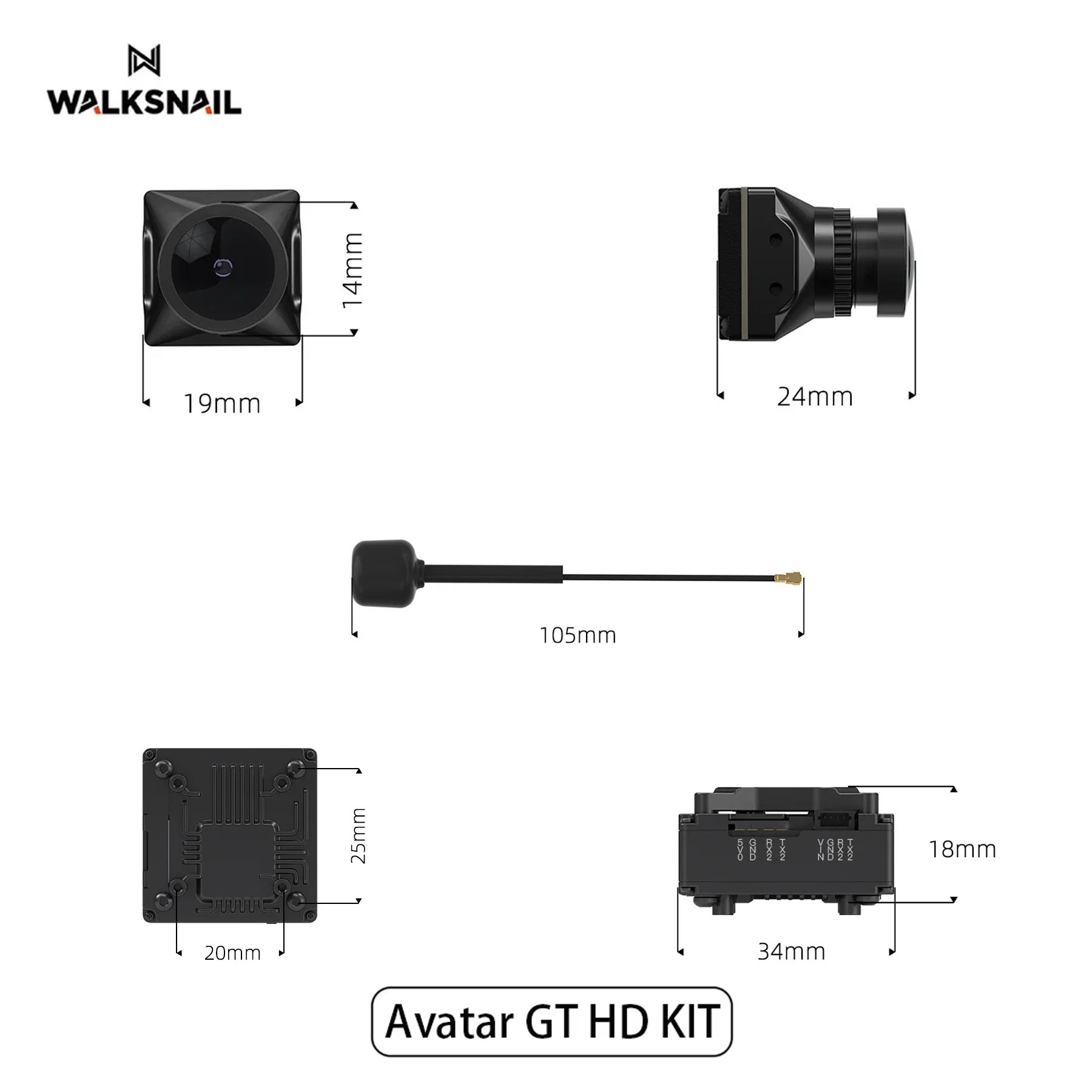 Walksnail Avatar GT HD KIT 2W  - Drone Camera Hd 评论和价格