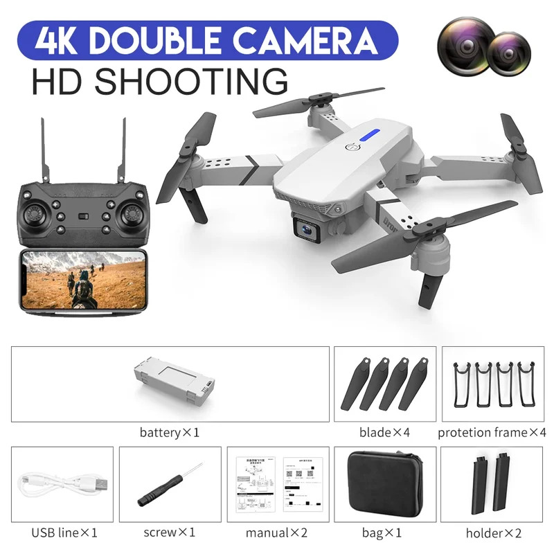 E88 ProIntelligent Folding Dro - Drone Camera Professional 评论和价格
