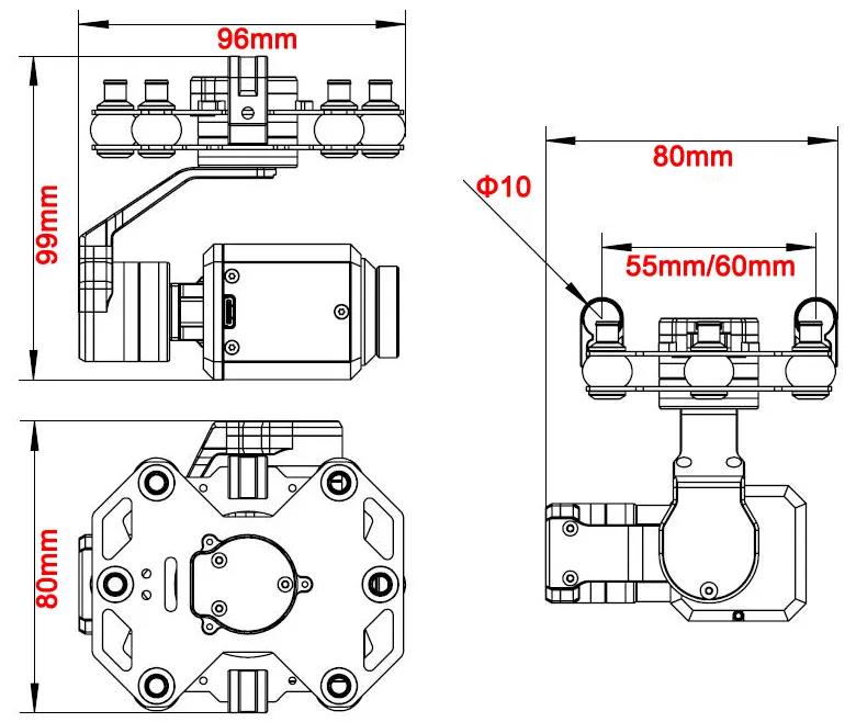 Tarot TL3T20 3-axis Gimbal 640 - Drone Camera Thermal 评论和价格